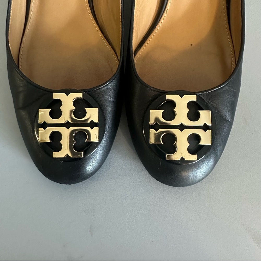 TORY BURCH “Janey”  50mm Calf Leather Pumps Women - SZ 9